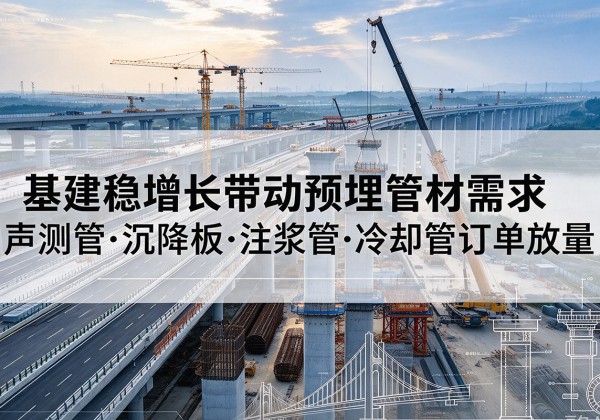 禅城基建稳增长带动预埋监测管材需求，声测管、沉降板、注浆管订单持续放量